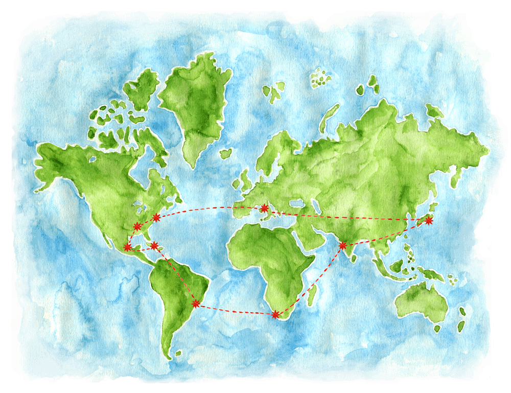 Mappa Viaggio Viva la Vida